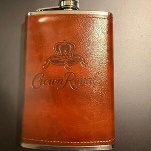 Crown Royal Brown Leather Flask - Branded Men’s Accessory